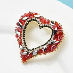 Брошка кришталеве Серце