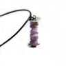 Кулон Аметист крихта на чорному шнурку