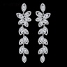 Свадебные серьги Кристальная ветвь