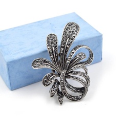 Брошь Завитки с марказитами lan-3150