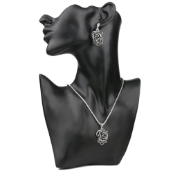 Набір прикрас троянди квіти: сережки, браслет, кулон, кільце