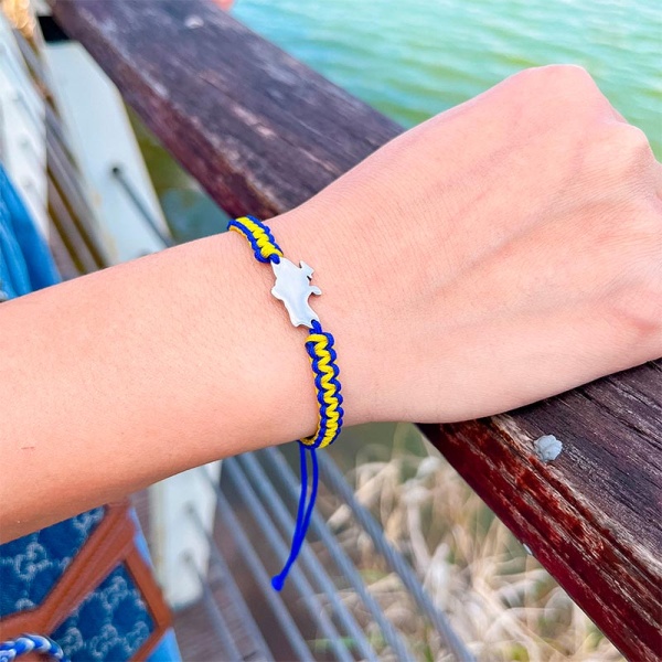 Браслет шнурок карта Украины lan-2786