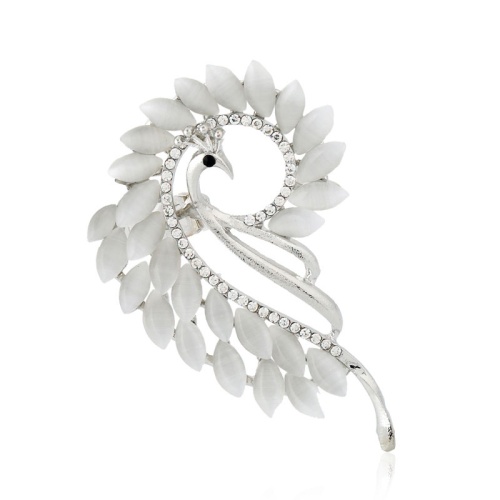 Кафф с камнями птица Павлин