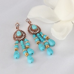 Набор украшений: колье и серьги Bohemian с бирюзой