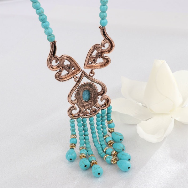 Набір прикрас: кольє та сережки Bohemian з бірюзою.