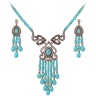 Набір прикрас: кольє та сережки Bohemian з бірюзою.