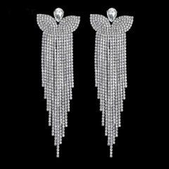 Вечерние длинные серьги Водопад