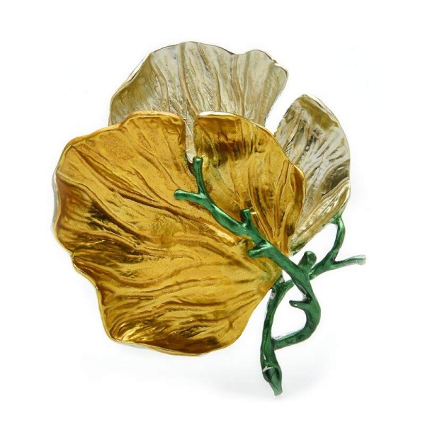 Брошь осенний Листок