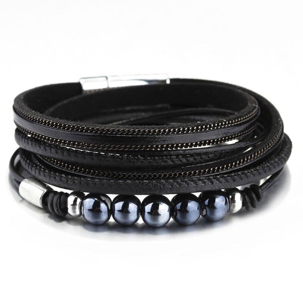 Длинный женский кожаный браслет Стелла