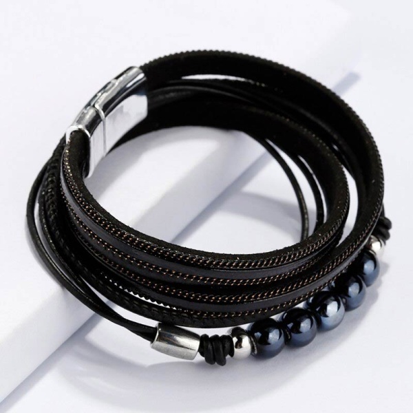 Длинный женский кожаный браслет Стелла