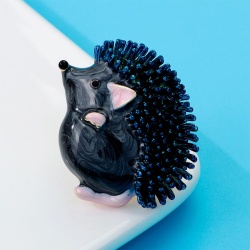 Брошка модна Їжачок сині голки