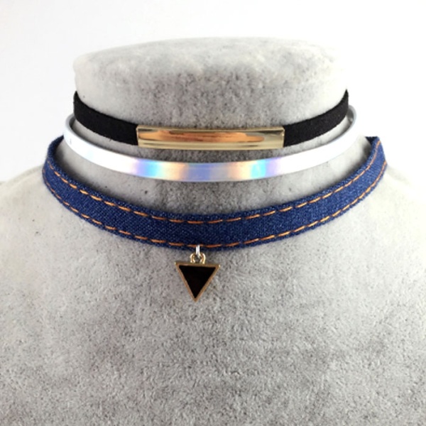 Чокер на шию стильна комбінація lan-342 набір з 3 шт.