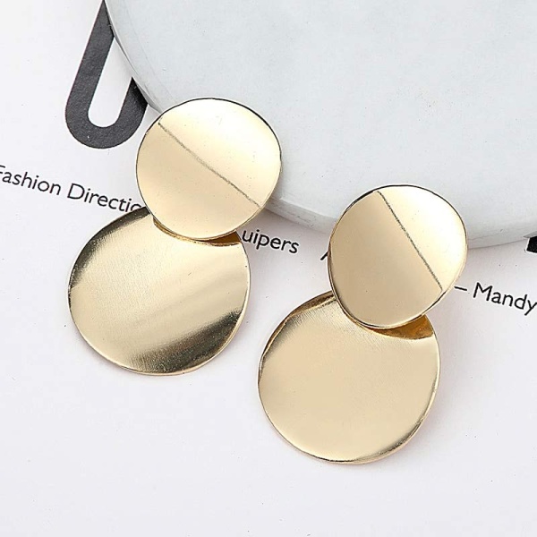 Сережки кругла пластина