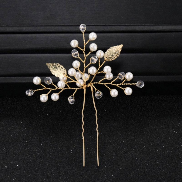 Шпильки для волос с листочками