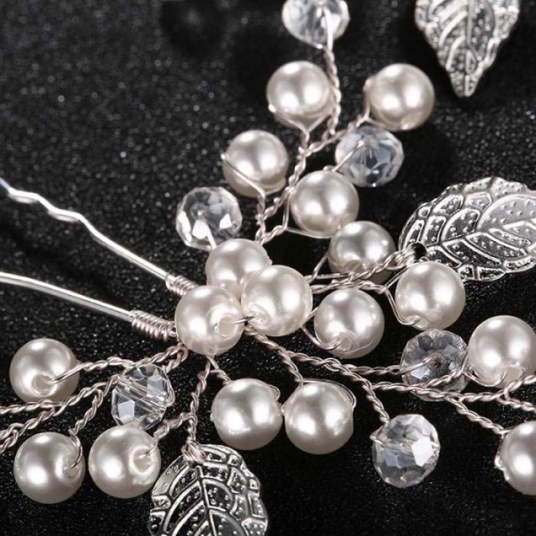 Шпильки для волос с листочками