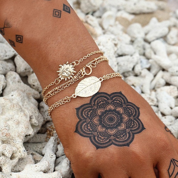 Браслет на ногу Лето жара (набор из 4 шт)