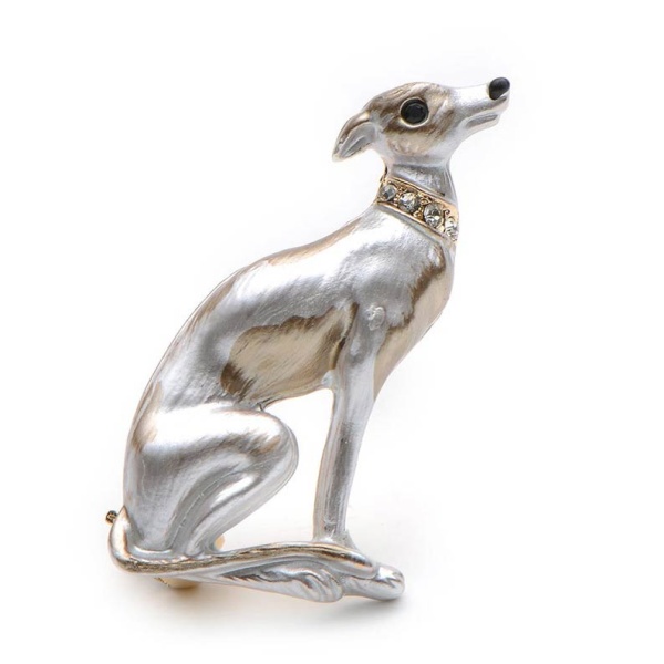 Брошка хорт Собака