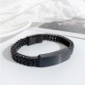 Черный браслет из нержавеющей стали Пластина lan-3094