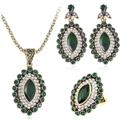 Набір прикрас Аджена: кулон, сережки, каблучки