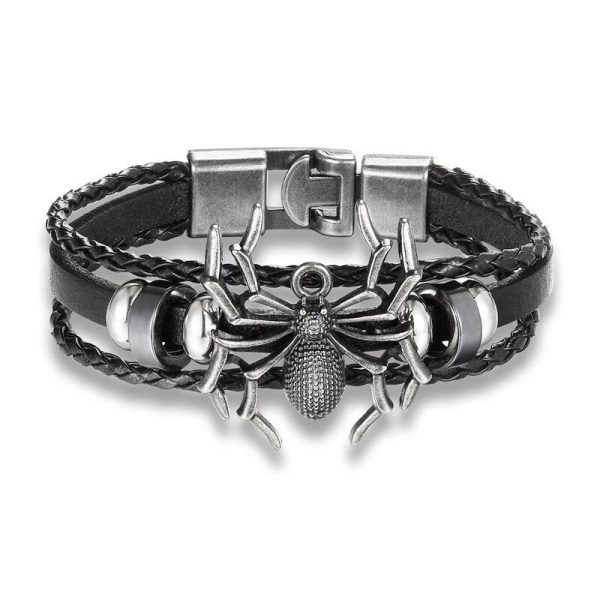 Шкіряний браслет Павук lan-3288