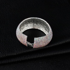 Вечерний браслет с кристаллами хамелеон Широкий