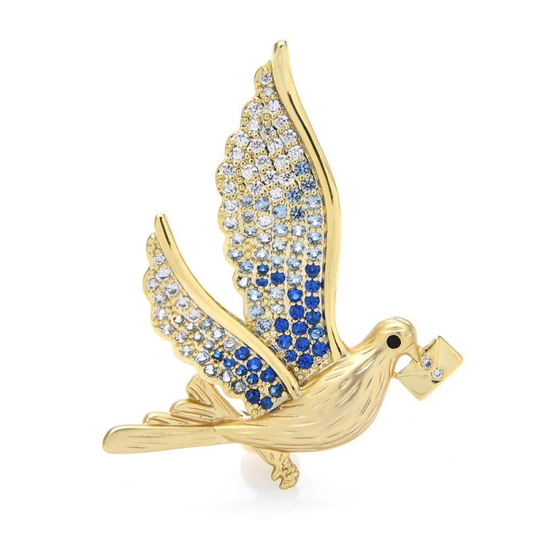 Брошь почтовый голубь lan-2795