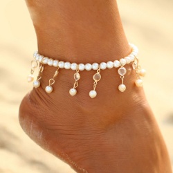 Браслет на ногу Перлина на резинці
