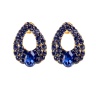 Серьги гвоздики с камнями Blue drop