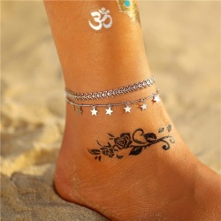 Браслет на ногу Зірки підвіски (набір з 2 шт)