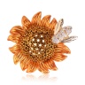 Брошь подсолнух с пчелкой