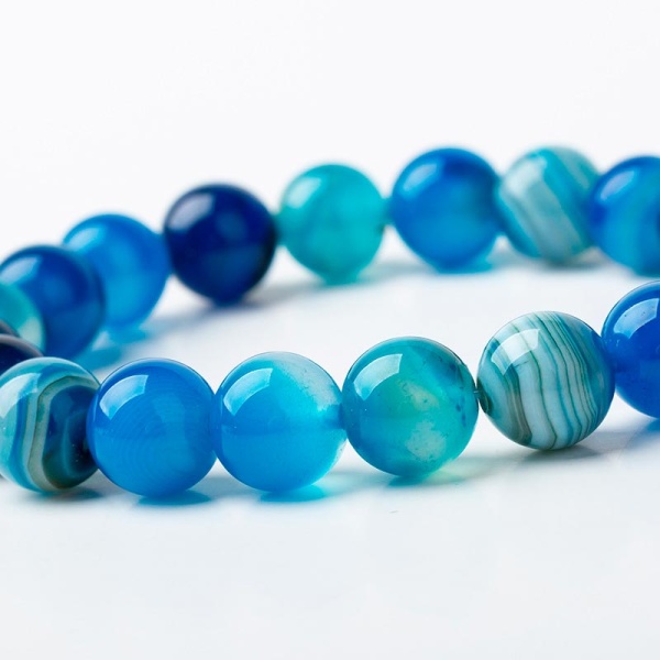 Браслет из натурального синего агата lan-3097