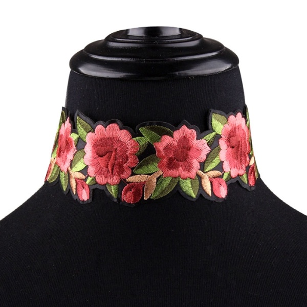 Чокер на шию з вишивкою кольорів lan-347.