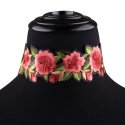 Чокер на шию з вишивкою кольорів lan-347.