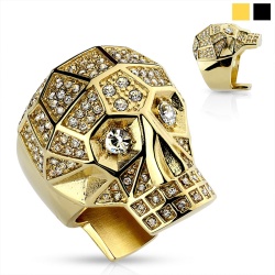 Кольцо из стали Spikes Грань Черепа