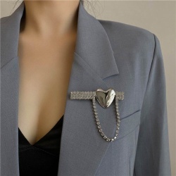 Брошка кристальне Серце гладь