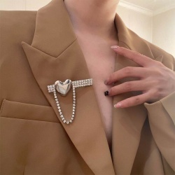 Брошка кристальне Серце гладь