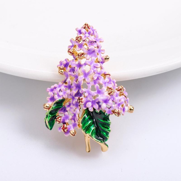 Брошь веточка Сирени