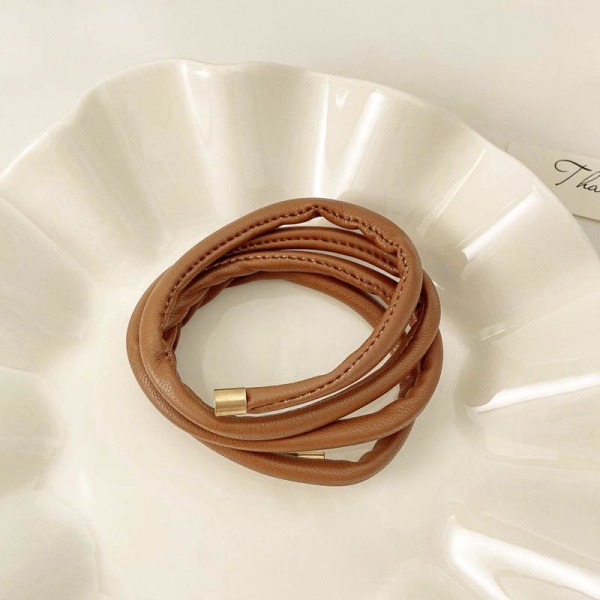 Кожаная лента для волос с проволокой lan-2898