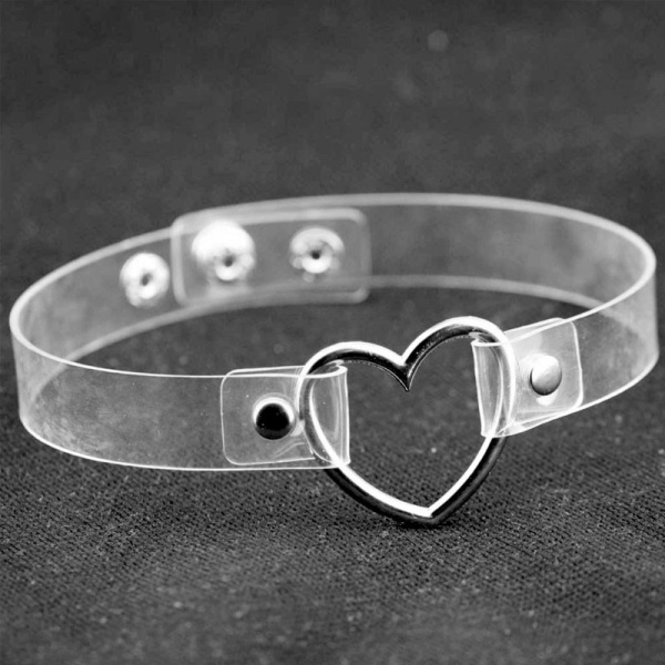 Чокер прозрачный с сердцем lan-2259