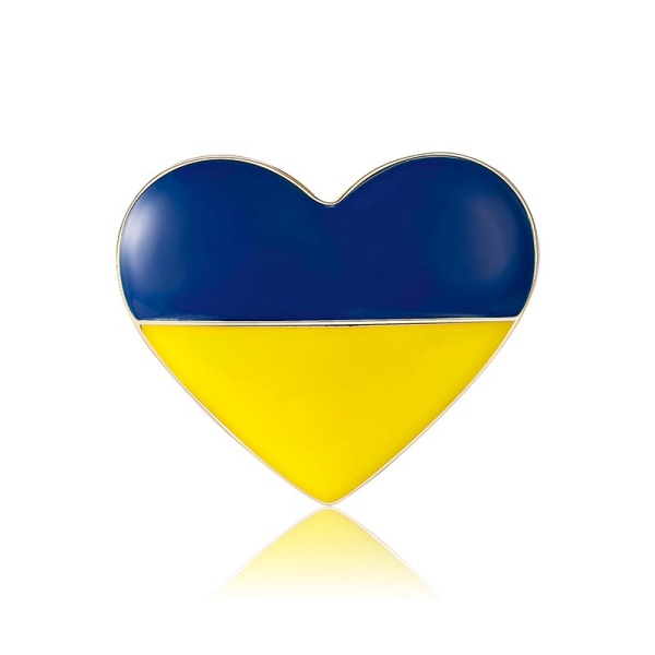 Брошь сердце Украина lan-2999